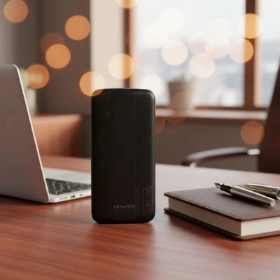 Портативная батарея AWEI 10000mAh P20K, 12W, Black (6954284009744) [6954284009744-B] — фото 8