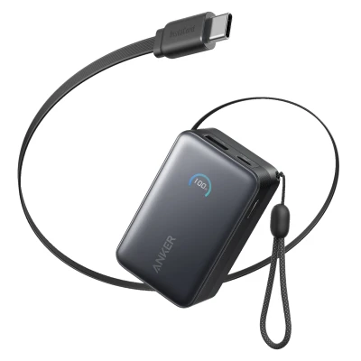 Портативна батарея Anker 10000mAh Nano 45W Built-In USB-C Cable Black