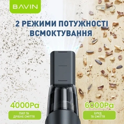 Пылесос BAVIN VC-01 6000Pa 2000 mAh Black (Z-VC01 BK) [Z-VC01BK-B] — фото 6