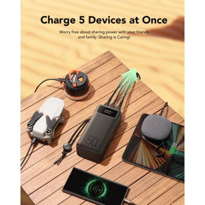 Портативна батарея VEGER 56000mAh W5001C Tank 100W, PD, QC, Black (6970453555454) [6970453555454-B] — фото 5