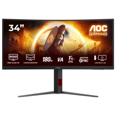 AOC CU34G4 3440 x 1440 MVA червоний, чорний