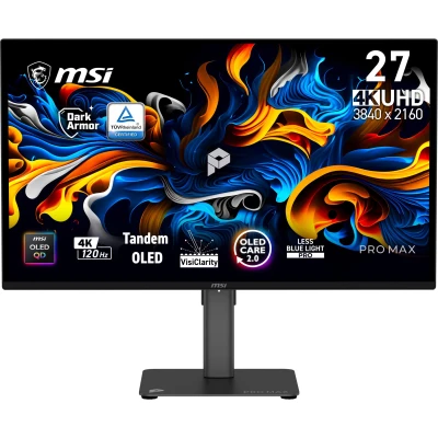 MSI PRO MAX 271UPX12G 3840 x 2160 QD-OLED чорний