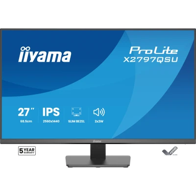 Монитор iiyama X2797QSU-B1 2560 x 1440 IPS чорний (X2797QSU-B1-B) — фото 11
