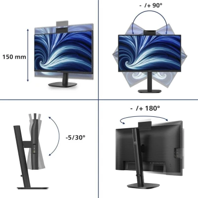 Монитор Philips 24B2N3200JH/00 1920 x 1080 IPS чорний (24B2N3200JH00-B) — фото 5