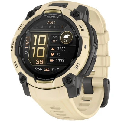 Смарт-годинник Garmin Instinct 3, 45mm, AMOLED, Citrine/Gray with Citrine Band, GPS смарт-годинник