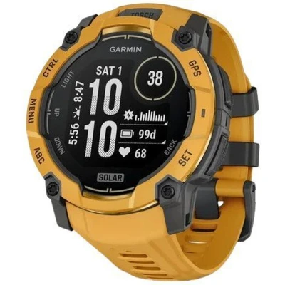 Смарт-годинник Garmin Instinct 3, 45mm, Solar, Sunburst with Sunburst/Gray Accents, GPS смарт-годинник