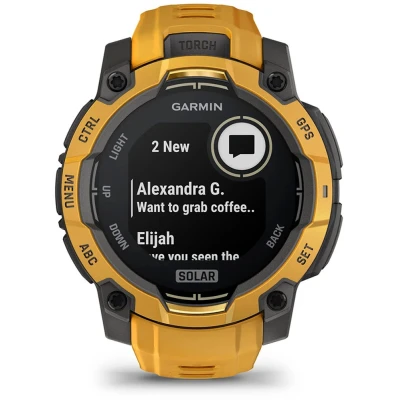 Смарт-годинник Garmin Instinct 3, 45mm, Solar, Sunburst with Sunburst/Gray Accents, GPS смарт-годинник (010-02934-02) [010-02934-02-B] — фото 7