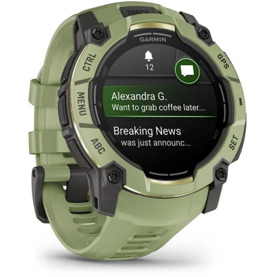 Смарт-годинник Garmin Instinct 3, 50mm, AMOLED, Fern Green/Gray, Fern Green Band, GPS смарт-годинник (010-03020-02) [010-03020-02-B] — фото 3