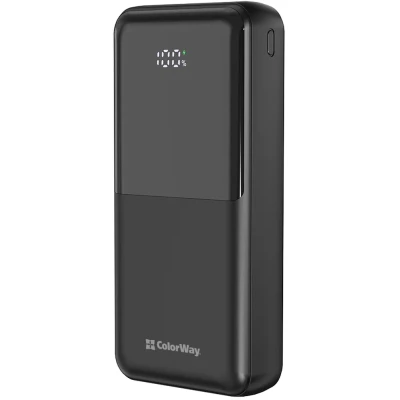 Портативна батарея ColorWay 20 000 mAh DigiPower PD/22.5W, QC/4.0, Black
