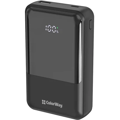 Портативна батарея ColorWay 20 000 mAh DigiPower PD/45W, QC/4.0, Black