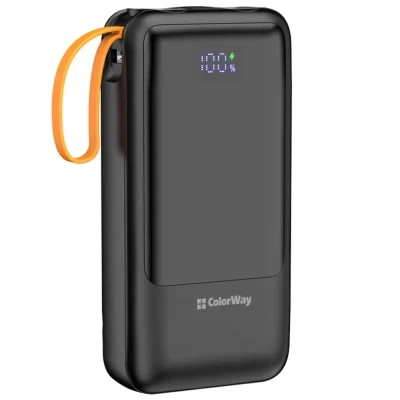 Портативная батарея ColorWay 20 000 mAh PowerHub PD/22.5W, QC/4.0, Black