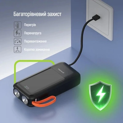Портативная батарея ColorWay 20 000 mAh PowerHub PD/22.5W, QC/4.0, Black (CW-PB200LP07BK) [CW-PB200LP07BK-B] — фото 12