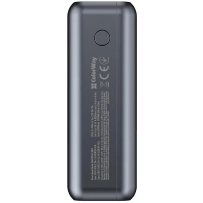 Портативная батарея ColorWay 20 000 mAh Urban PD/22.5W, QC/4.0, Gray (CW-PB200LP03GR) [CW-PB200LP03GR-B] — фото 4