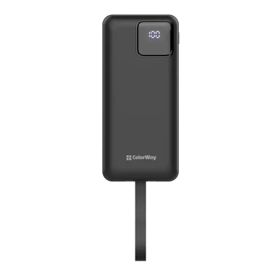 Портативная батарея ColorWay 30 000 mAh EnergyHub PD/22.5W, QC/4.0, Black