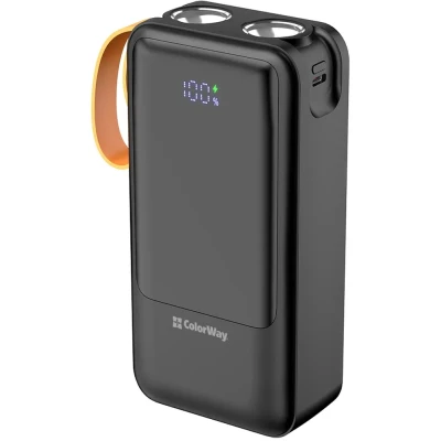 Портативна батарея ColorWay 30 000 mAh PowerHub PD/22.5W, QC/4.0, Black