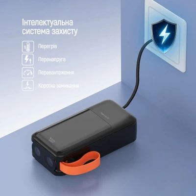 Портативна батарея ColorWay 30 000 mAh PowerHub PD/22.5W, QC/4.0, Black (CW-PB300LP07BK) [CW-PB300LP07BK-B] — фото 12