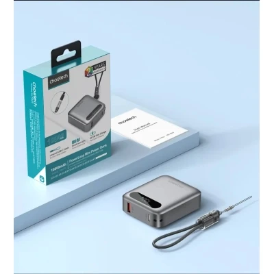 Портативная батарея Choetech 10000mA, 22.5W, PD, QC, grey (B860-CCGY) [B860-CCGY-B] — фото 4