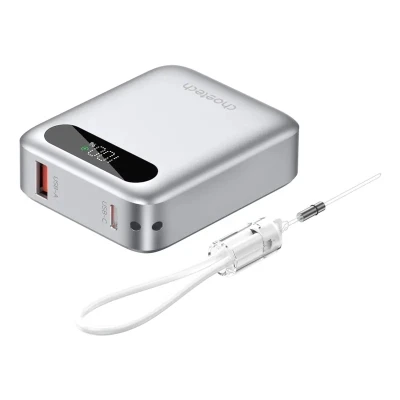 Портативная батарея Choetech 10000mA, 22.5W, PD, QC, silver