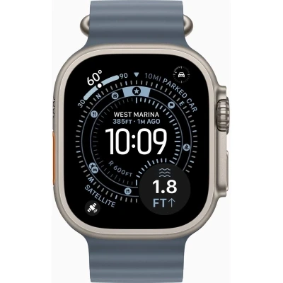 Смарт-часы Apple Watch Ultra 3 GPS + Cellular 49mm Natural Titanium Case with Anchor Blue Ocean Band (MEWH4QP/A) [MEWH4QPA-B] — фото 2