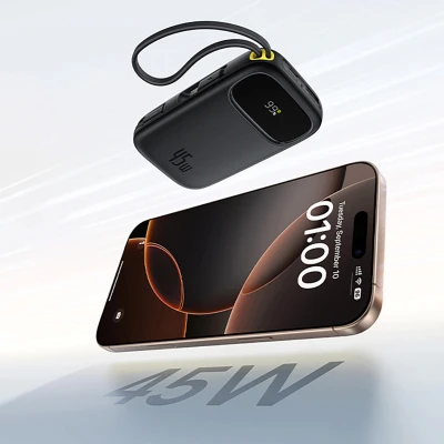Портативная батарея Baseus EnerFill FC31 20000mAh 45W, Digital Display, Cosmic Black (P10082105123-00) [P10082105123-00-B] — фото 6