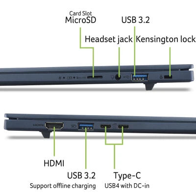 Ноутбук Acer Swift Go 16 SFG16-A71 1920x1200 (WUXGA) AMD Ryzen AI 9 465 (2.0 - 5.0 ГГц) RAM 16 / SSD синій (NX.JY8EU.004-B) — фото 10
