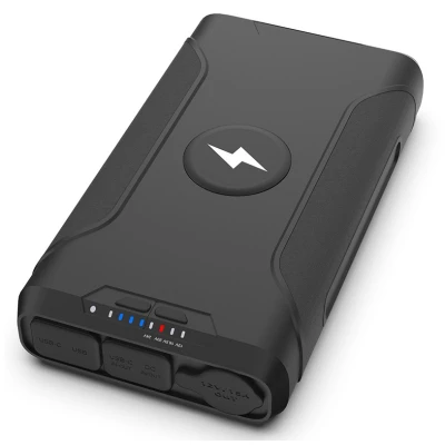 Портативна батарея PowerPlant 72000mAh, PD/60W, DC 12-24V 9 connectors, QC/3.0, USB-C*2, USB-A, Wireless