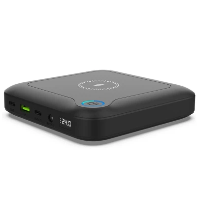 Портативная батарея PowerPlant 24000mAh, PD/60W, DC 12-24V 9 connectors, QC/3.0, USB-C*2, USB-A, Wireless — фото 2