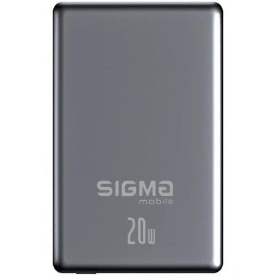 Портативная батарея Sigma X-power SI05A7QL-MAG 5000mAh, Magnetic wireless 15W, PD, QC, 20Wmax, MagSafe