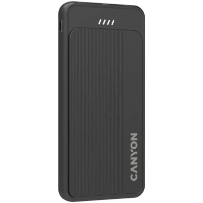 Портативная батарея Canyon OnPower 100 10000mAh, 5В/2А, Black — фото 2
