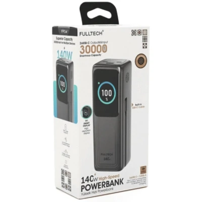 Портативная батарея FULLTECH 30000mAh, PD/140W, LCD Display (FP34 / 44718) [FP3444718-B] — фото 4