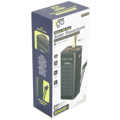 Портативная батарея 7GO 30000mAh, 22.5W, Solar, LCD Display (GPW-09 / 45945) [GPW-0945945-B] — фото 6