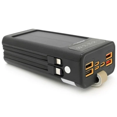 Портативная батарея ACL 30000mAh, SOLAR, TypeC + Lighting, Black (PW-90B) [PW-90B-B] — фото 3