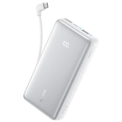 Портативная батарея Anker 10000mAh 22.5W Built-In USB-C Cable White — фото 2
