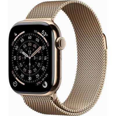 Смарт-годинник Apple Watch Series 11 GPS + Cellular 42mm Gold Titanium Case with Gold Milanese Loop