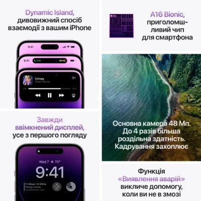 Смартфон Apple iPhone 14 Pro Max 256Gb (Grade B) Space Black (iP14PM25SBk_B) [iP14PM25SBk_B-B] Б/У — фото 8