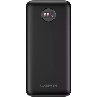 Портативна батарея Canyon PB-2002 20000mAh, PD/20W, QC/3.0/22.5W, Black