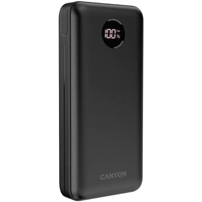 Портативна батарея Canyon PB-2002 20000mAh, PD/20W, QC/3.0/22.5W, Black — фото 2