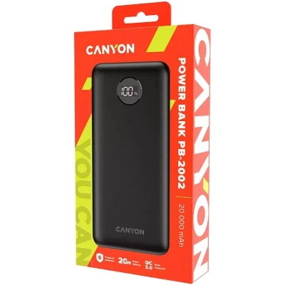 Портативная батарея Canyon PB-2002 20000mAh, PD/20W, QC/3.0/22.5W, Black (CNE-CPB2002B) [CNE-CPB2002B-B] — фото 4