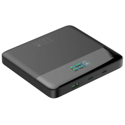 Портативная батарея Atria 20000mAh, 100W, PD/2.0, LED-TFT дисплей (WPD-X11) [WPD-X11-B] — фото 3
