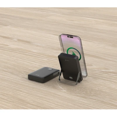 Портативна батарея Atria 10000mAh, PD/20W, 15W Wireless MagSafe, Black (WPD-W57B) [WPD-W57B-B] — фото 10