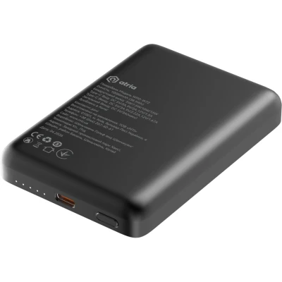Портативная батарея Atria 10000mAh, PD/20W, 15W Wireless MagSafe, Black (WPD-W72B) [WPD-W72B-B] — фото 5