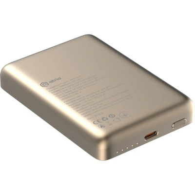 Портативна батарея Atria 10000mAh, PD/20W, 15W Wireless MagSafe, White