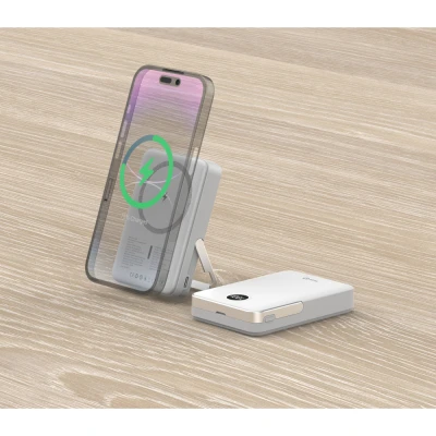Портативна батарея Atria 10000mAh, PD/20W, 15W Wireless MagSafe, White (WPD-W57) [WPD-W57-B] — фото 12