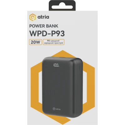 Портативная батарея Atria 30000mAh, PD/22.5W, QC/3.0 (WPD-P93) [WPD-P93-B] — фото 8