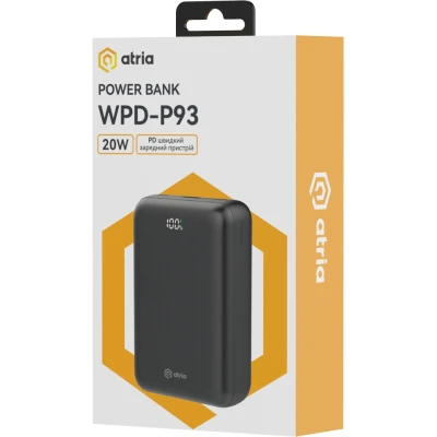 Портативная батарея Atria 30000mAh, PD/22.5W, QC/3.0 (WPD-P93) [WPD-P93-B] — фото 9