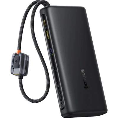 Портативная батарея Baseus 25000mAh EnerFill FC41 145W Digital Display Built-in Dual USB-C Cable (E0028H03) [E0028H03-B] — фото 3