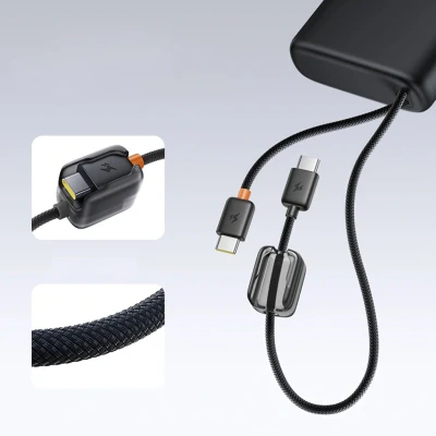 Портативная батарея Baseus 25000mAh EnerFill FC41 145W Digital Display Built-in Dual USB-C Cable (E0028H03) [E0028H03-B] — фото 6
