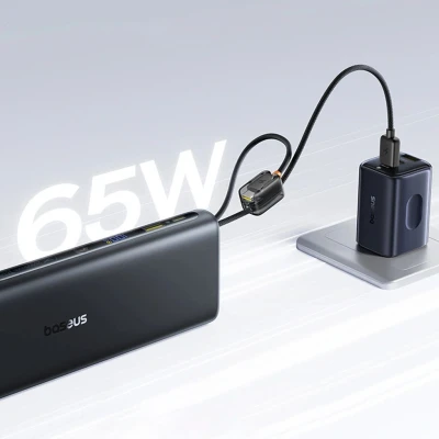 Портативная батарея Baseus 25000mAh EnerFill FC41 145W Digital Display Built-in Dual USB-C Cable (E0028H03) [E0028H03-B] — фото 7