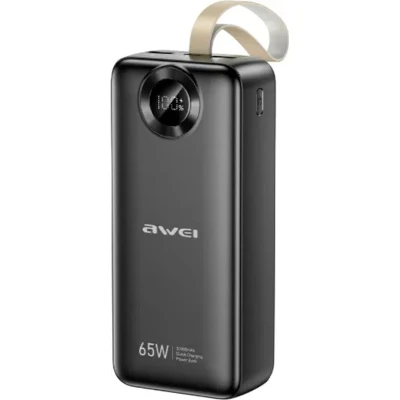Портативна батарея AWEI 30000mAh PA-34 65W Fast charging black