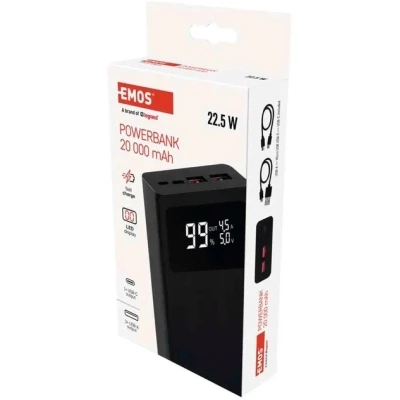 Портативная батарея EMOS 20000mAh BETAQ 20, 22.5W, black (B0532B) [B0532B-B] — фото 12